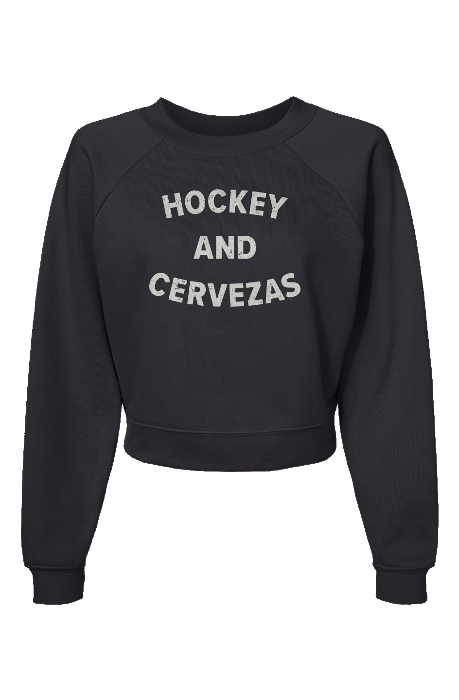 Raglan Rival Hockey and Cervezas Pullover Charcoal | Barn Garb Hockey Threads
