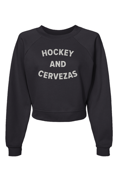 Raglan Rival Hockey and Cervezas Pullover Charcoal | Barn Garb Hockey Threads