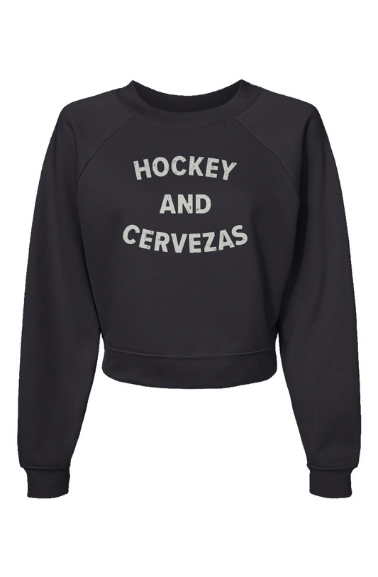 Raglan Rival Hockey and Cervezas Pullover Charcoal | Barn Garb Hockey Threads
