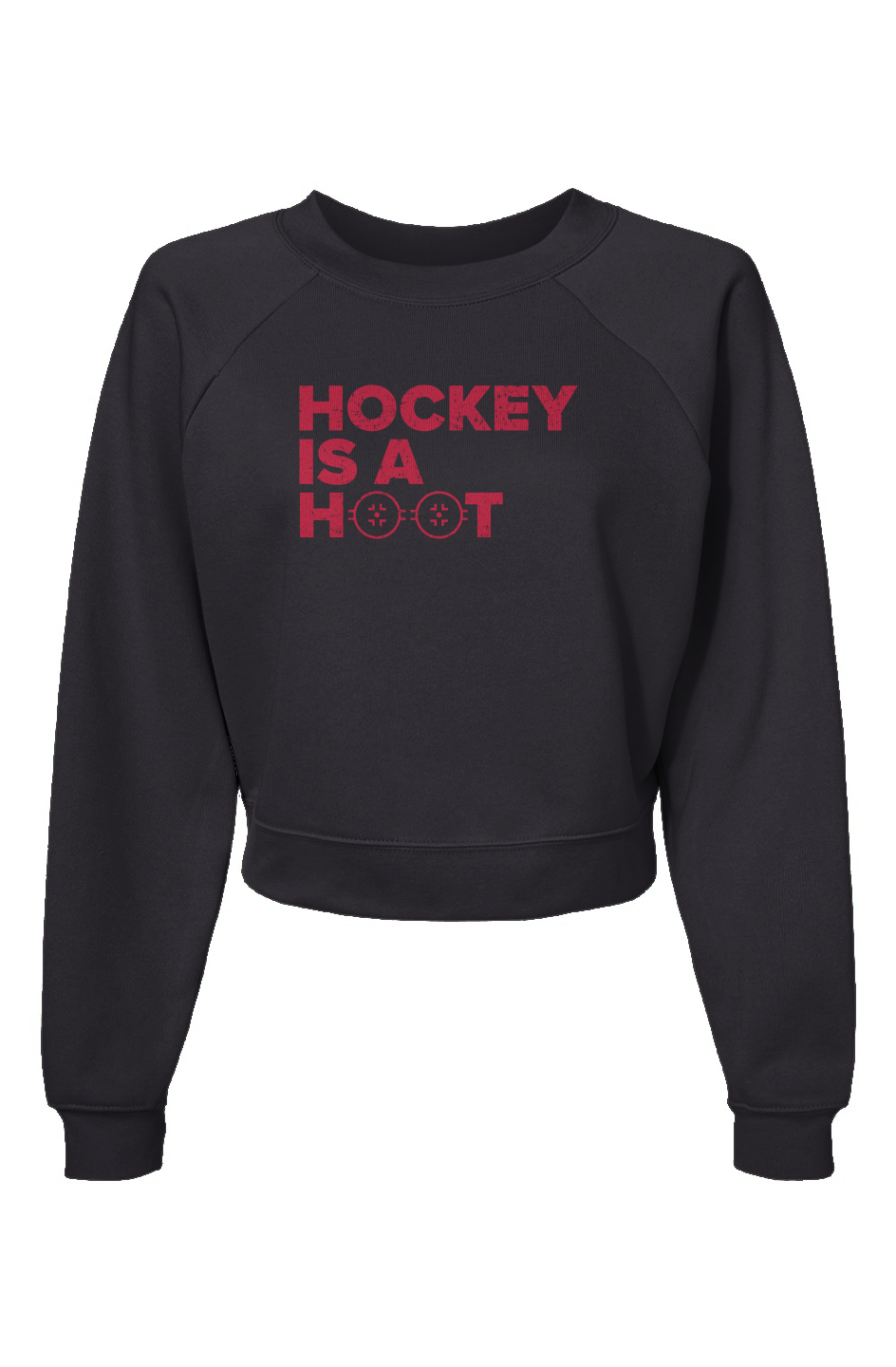 Raglan Rival Hockey is a Hoot Pullover Charcoal | Barn Garb Hockey Threads