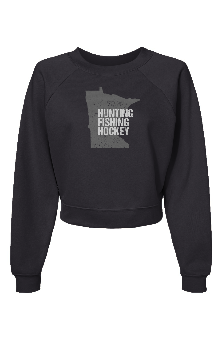 Raglan Rival Hunting Fishing Hockey Pullover Charcoal | Barn Garb Hockey Threads