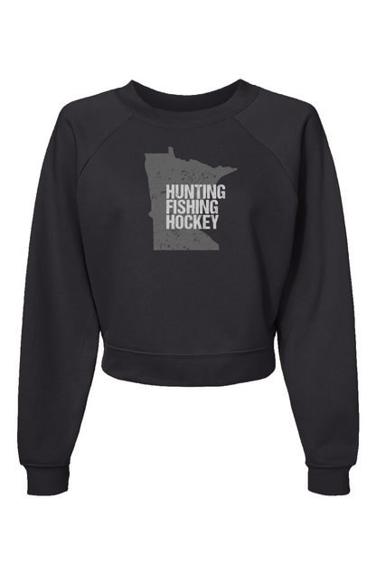 Raglan Rival Hunting Fishing Hockey Pullover Charcoal | Barn Garb Hockey Threads
