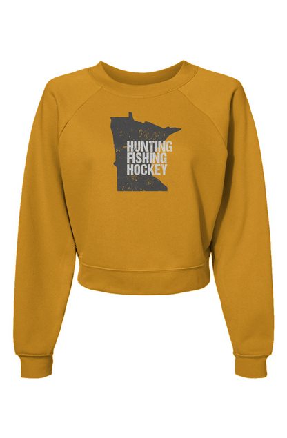 Raglan Rival Hunting Fishing Hockey Pullover Heather Mustard | Barn Garb Hockey Threads