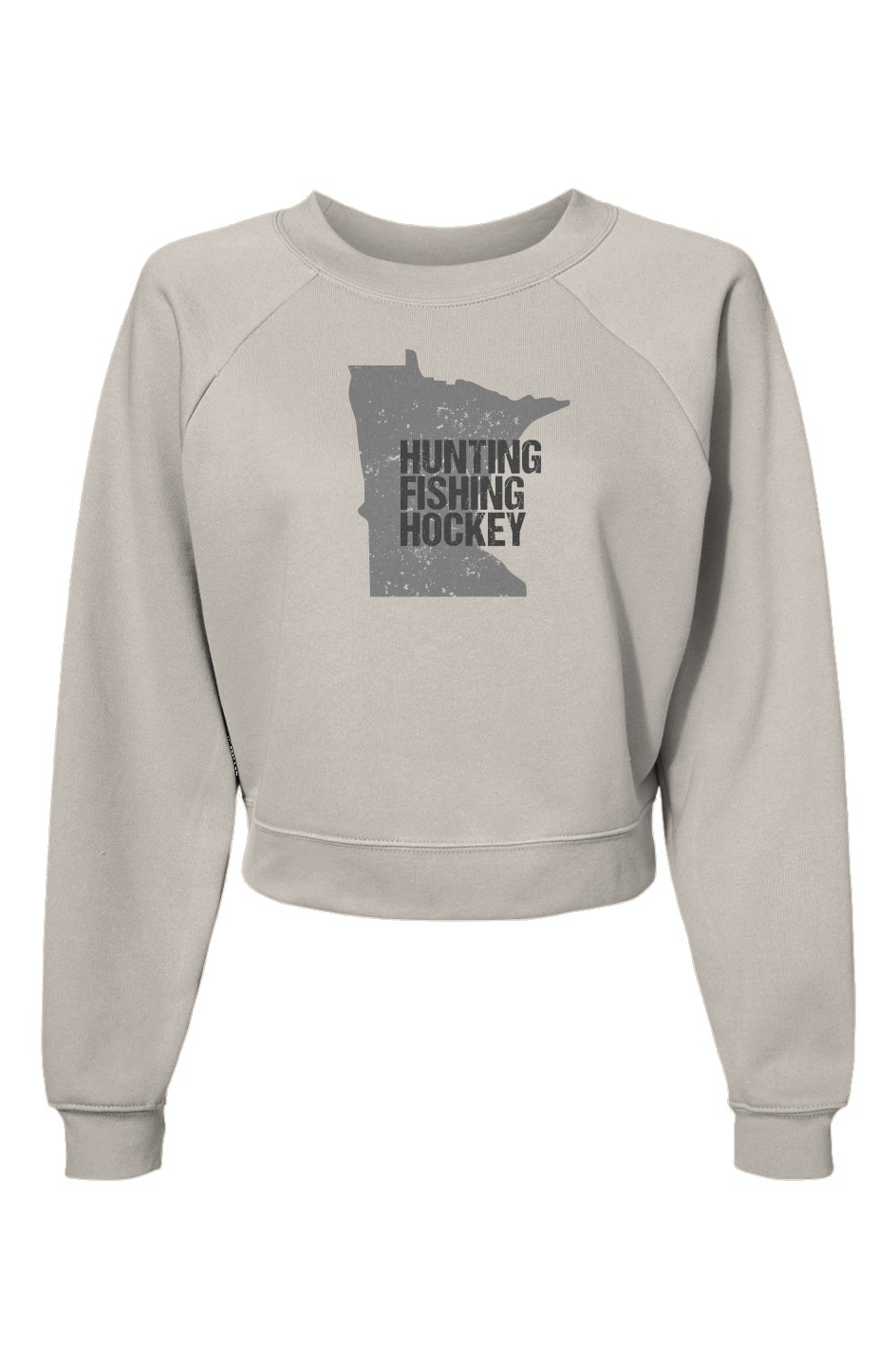 Raglan Rival Hunting Fishing Hockey Pullover Vintage White | Barn Garb Hockey Threads