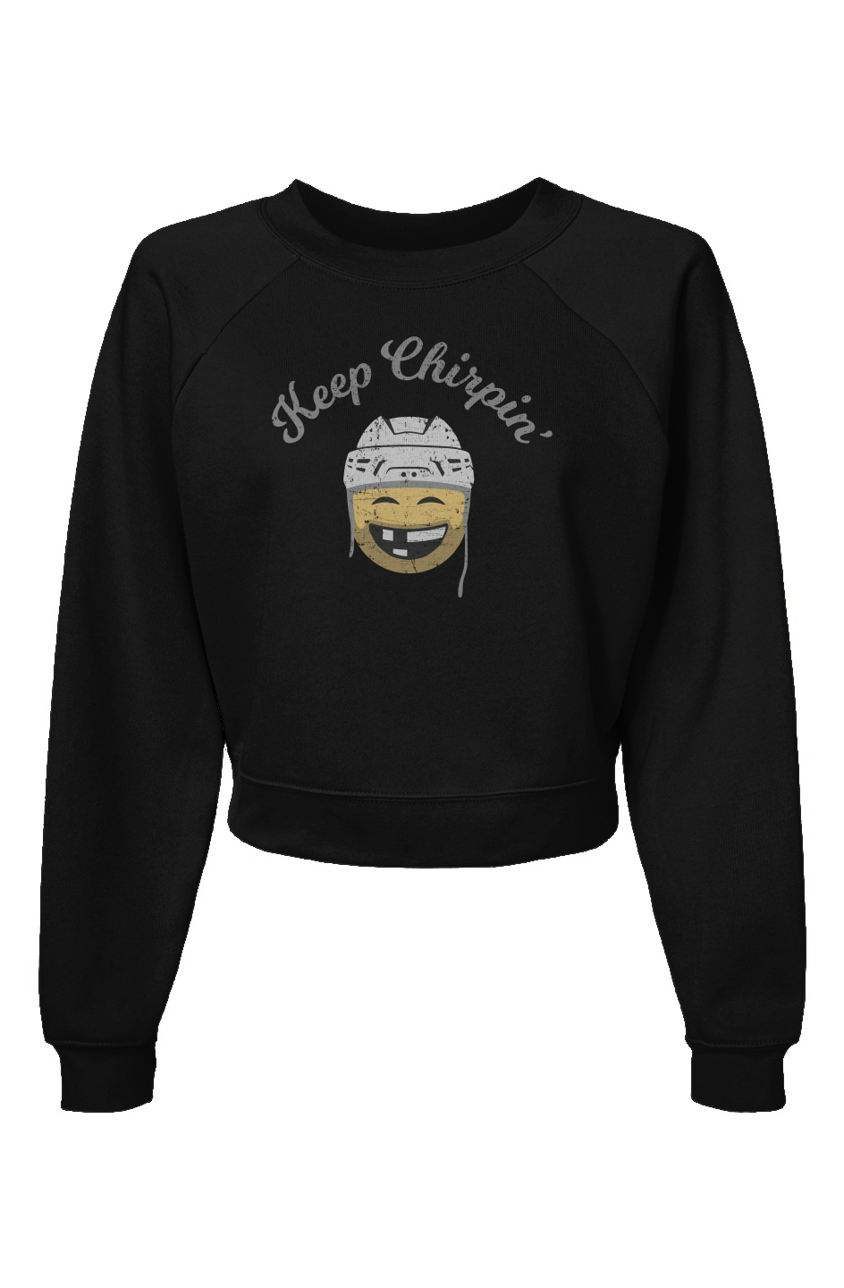 Raglan Rival Keep Chirpin' Pullover Black | Barn Garb Hockey Threads