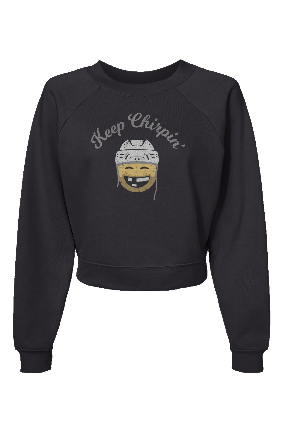 Raglan Rival Keep Chirpin' Pullover Charcoal | Barn Garb Hockey Threads