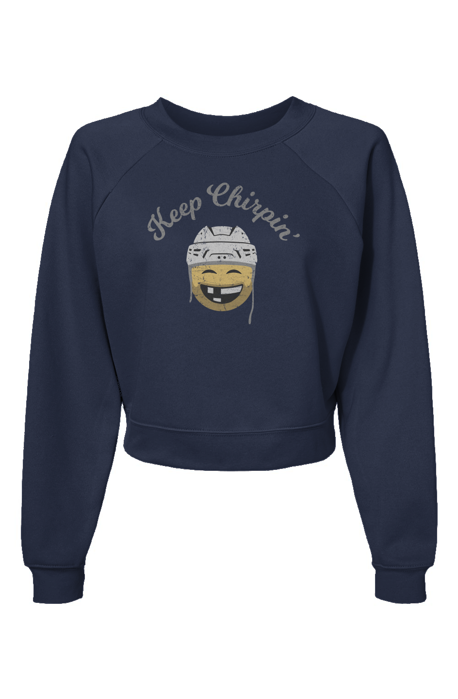 Raglan Rival Keep Chirpin' Pullover Navy Blue | Barn Garb Hockey Threads