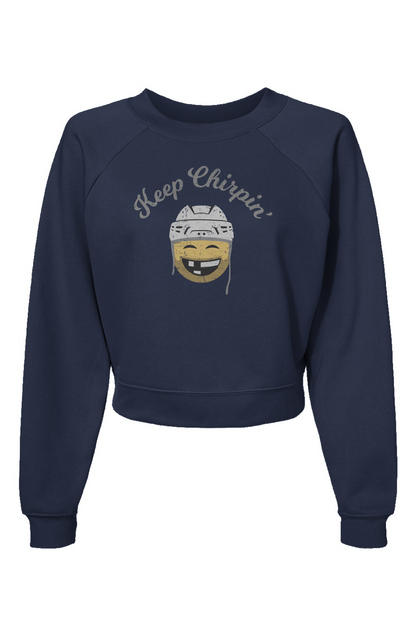 Raglan Rival Keep Chirpin' Pullover Navy Blue | Barn Garb Hockey Threads