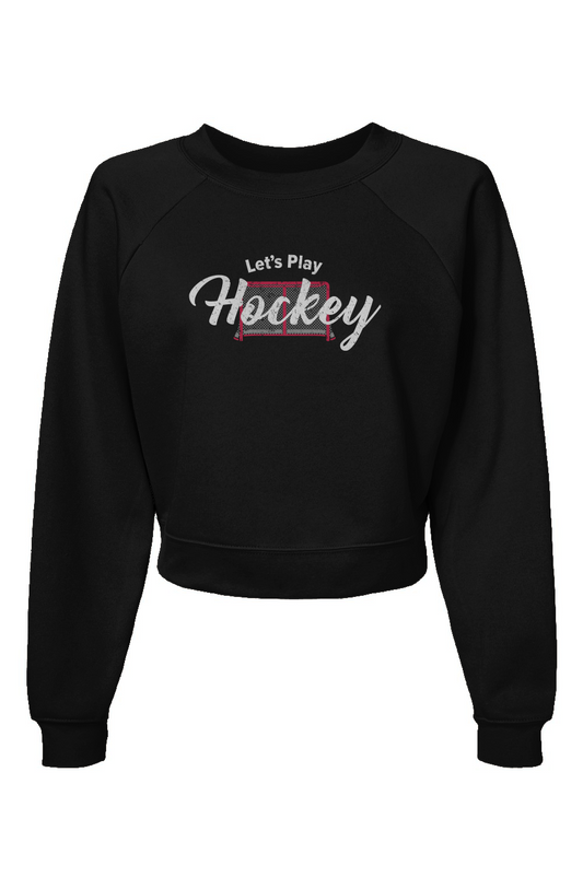 Raglan Rival Let's Play Hockey Pullover Black | Barn Garb Hockey Threads