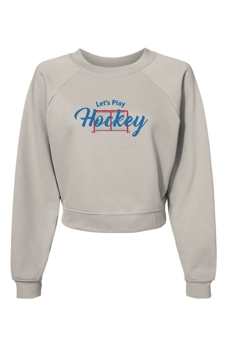 Raglan Rival Lets Play Hockey Pullover Vintage White | Barn Garb Hockey Threads