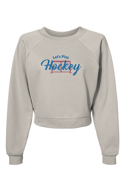 Raglan Rival Lets Play Hockey Pullover Vintage White | Barn Garb Hockey Threads
