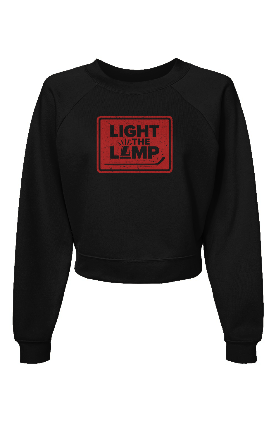 Raglan Rival Light the Lamp Badge Pullover Black | Barn Garb Hockey Threads