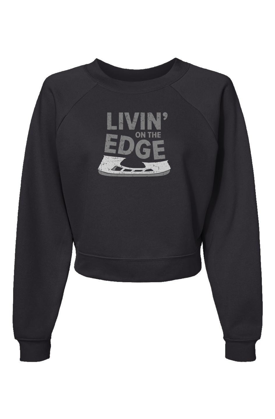 Raglan Rival Livin' on the Edge Pullover Charcoal | Barn Garb Hockey Threads