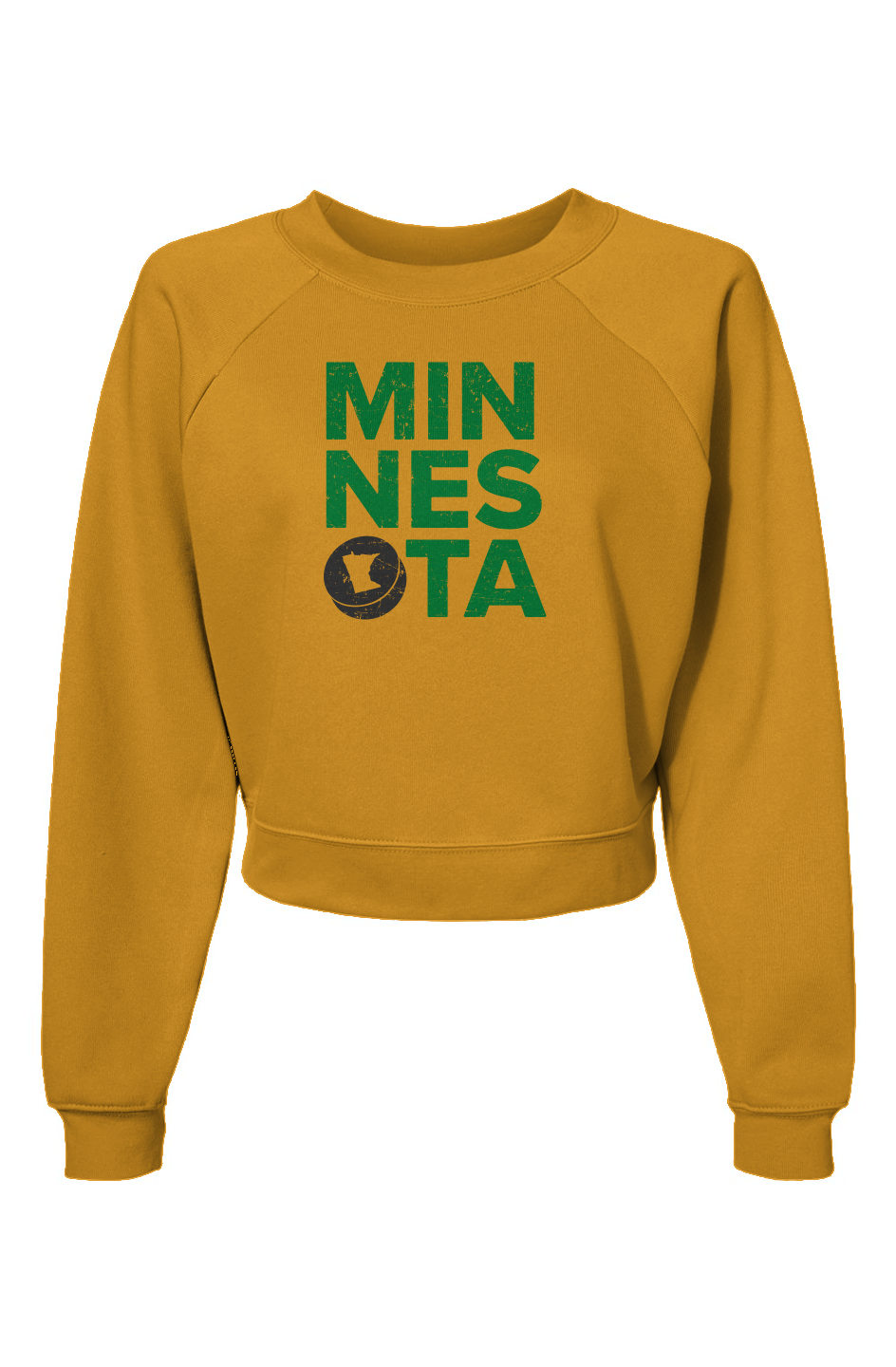 Raglan Rival Minnesota Puck Pullover Heather Mustard | Barn Garb Hockey Threads