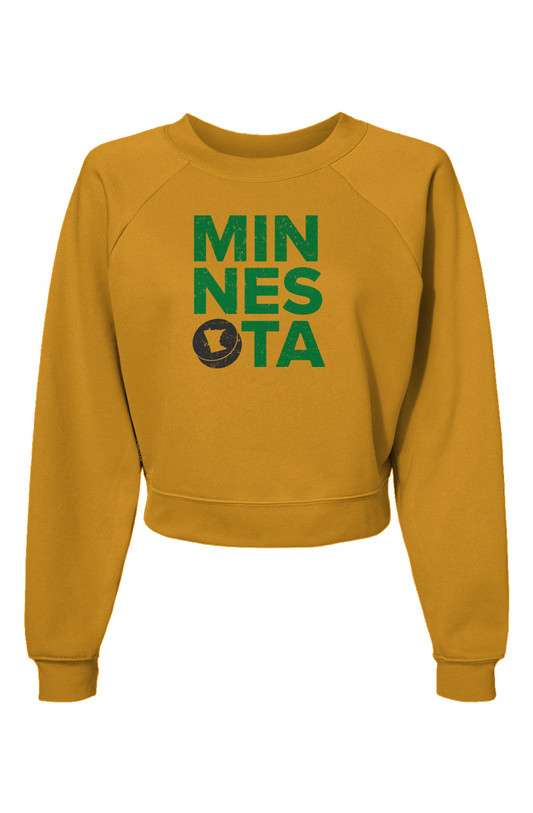 Raglan Rival Minnesota Puck Pullover Heather Mustard | Barn Garb Hockey Threads
