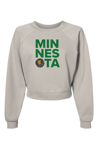 Raglan Rival Minnesota Puck Pullover Vintage White | Barn Garb Hockey Threads
