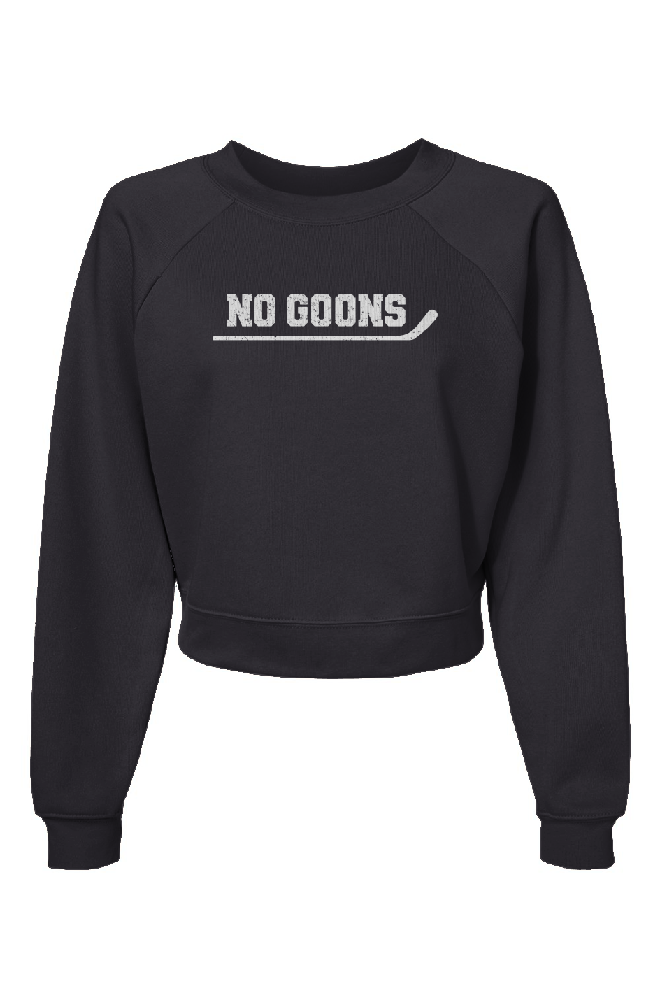 Raglan Rival No Goons Pullover Charcoal | Barn Garb Hockey Threads