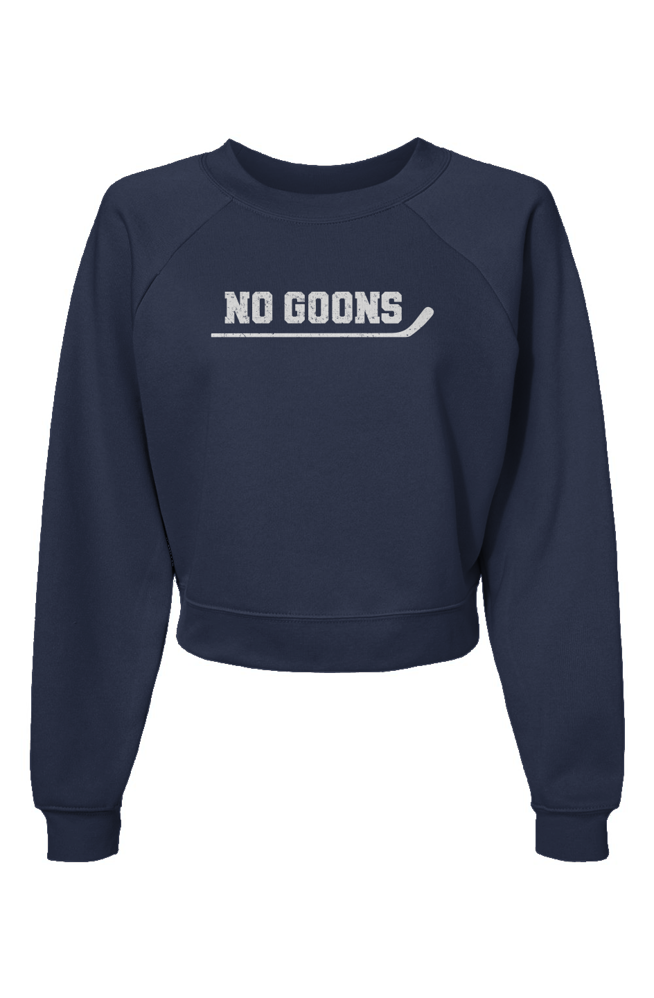 Raglan Rival No Goons Pullover Navy Blue | Barn Garb Hockey Threads