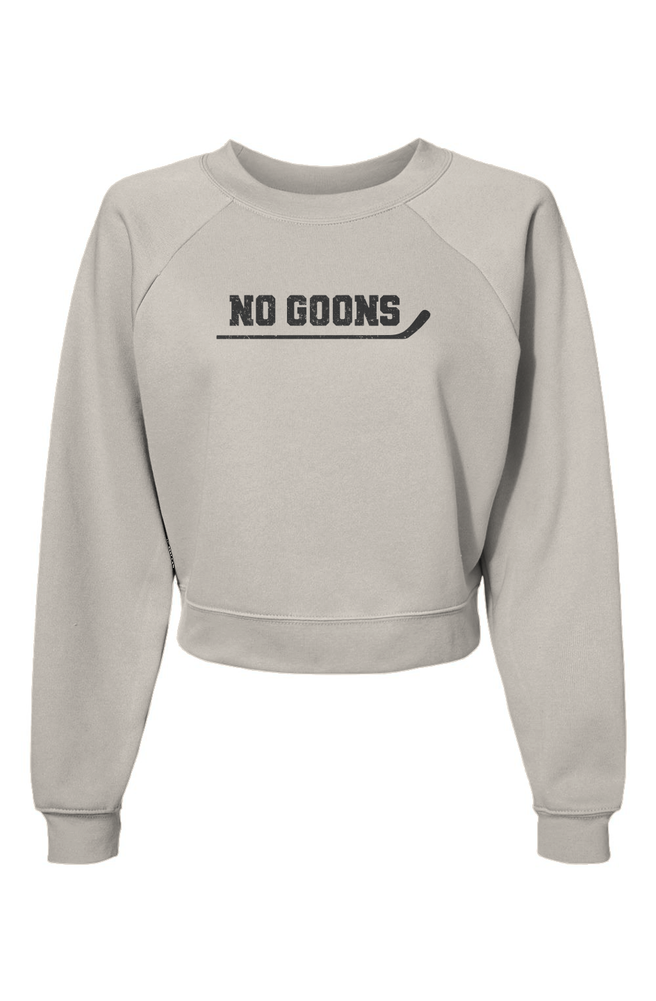 Raglan Rival No Goons Pullover Vintage White | Barn Garb Hockey Threads
