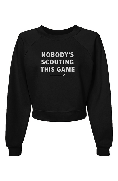 Raglan Rival Nobody's Scouting This Game Pullover Black | Barn Garb Hockey Threads