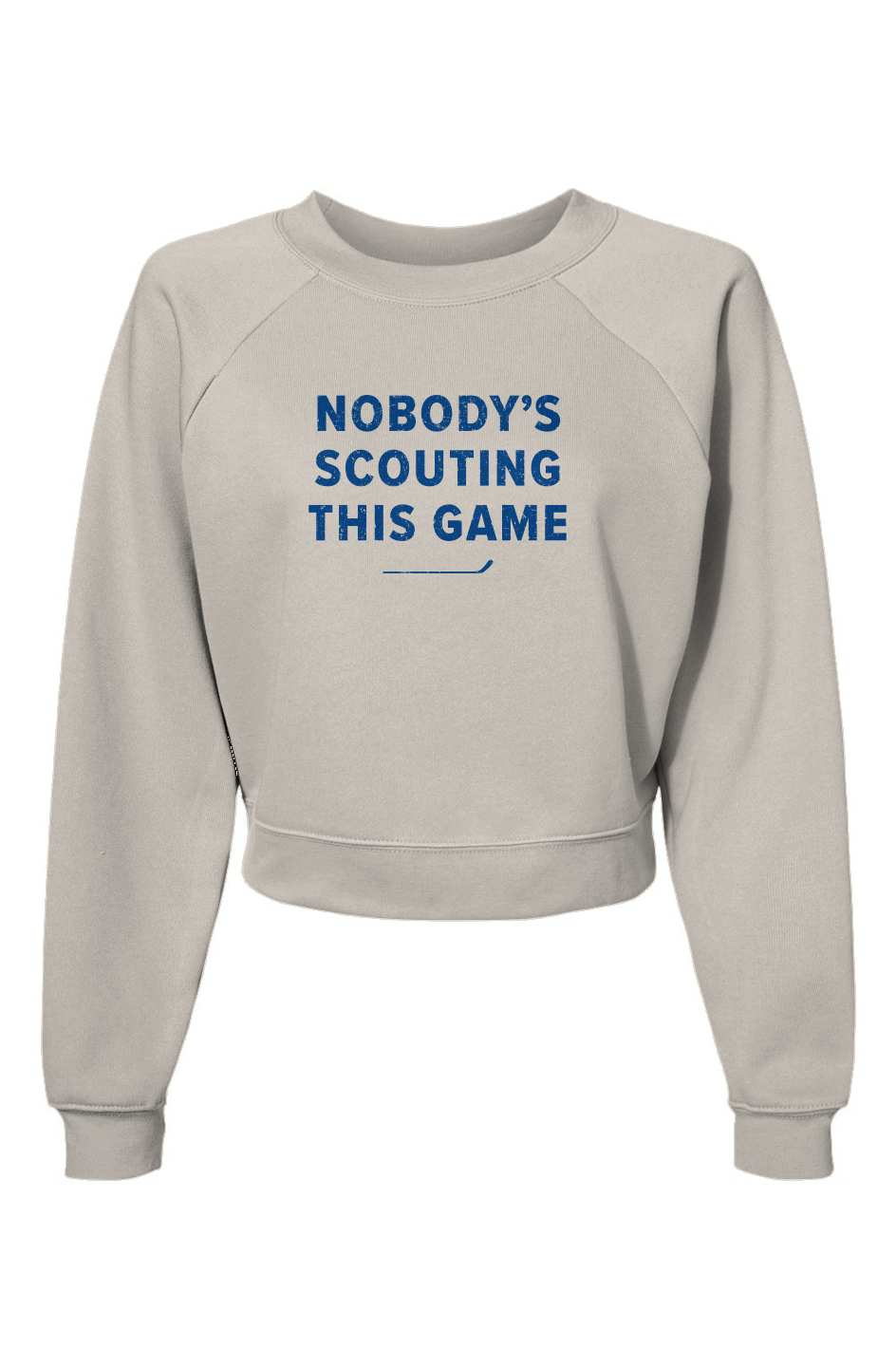 Raglan Rival Nobody's Scouting This Game Pullover Vintage White | Barn Garb Hockey Threads