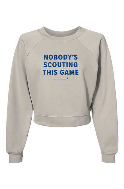 Raglan Rival Nobody's Scouting This Game Pullover Vintage White | Barn Garb Hockey Threads