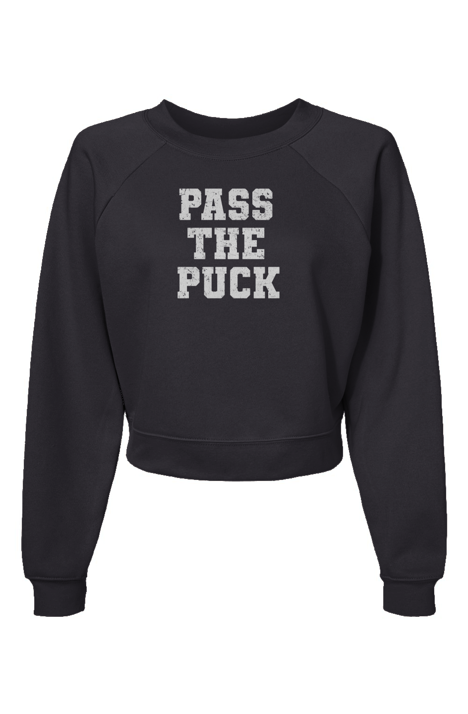 Raglan Rival Pass the Puck Pullover Charcoal | Barn Garb Hockey Threads