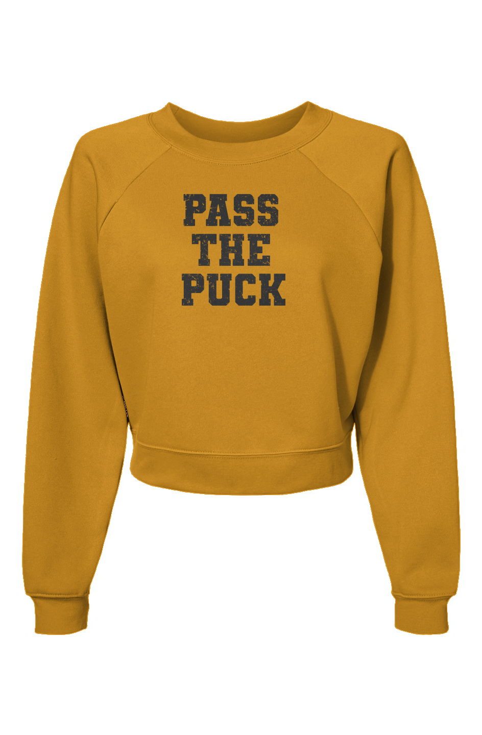 Raglan Rival Pass the Puck Pullover Gold | Barn Garb Hockey Threads