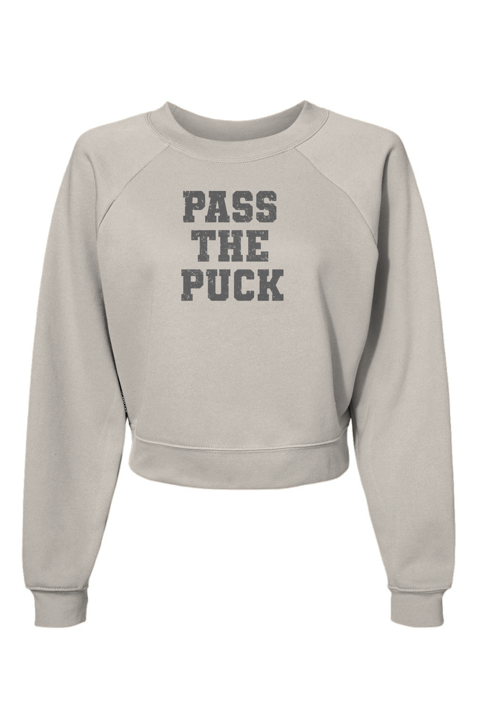 Raglan Rival Pass the Puck Pullover Vintage White | Barn Garb Hockey Threads