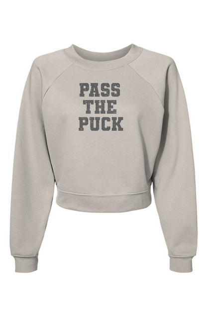 Raglan Rival Pass the Puck Pullover Vintage White | Barn Garb Hockey Threads