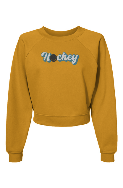 Raglan Rival Puckin' Script Pullover Heather Mustard | Barn Garb Hockey Threads