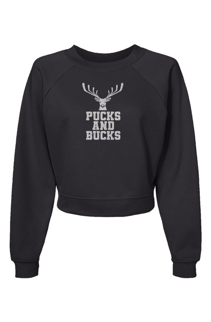 Raglan Rival Pucks And Bucks Stacked Pullover Charcoal | Barn Garb Hockey Threads