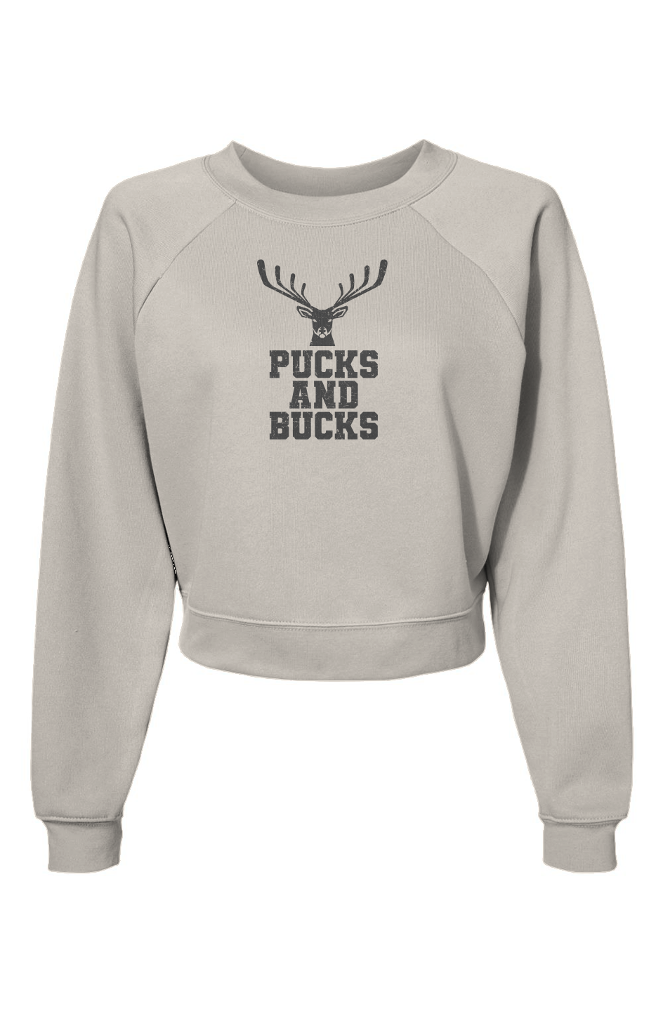 Raglan Rival Pucks And Bucks Stacked Pullover Vintage White | Barn Garb Hockey Threads