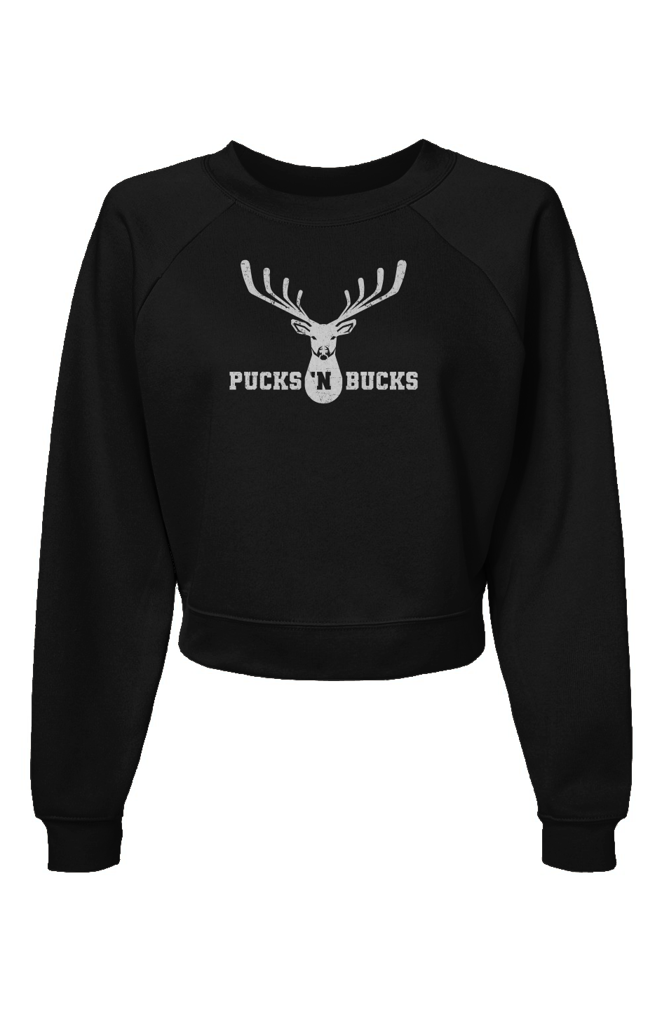 Raglan Rival Pucks N Bucks Crest Pullover Black | Barn Garb Hockey Threads