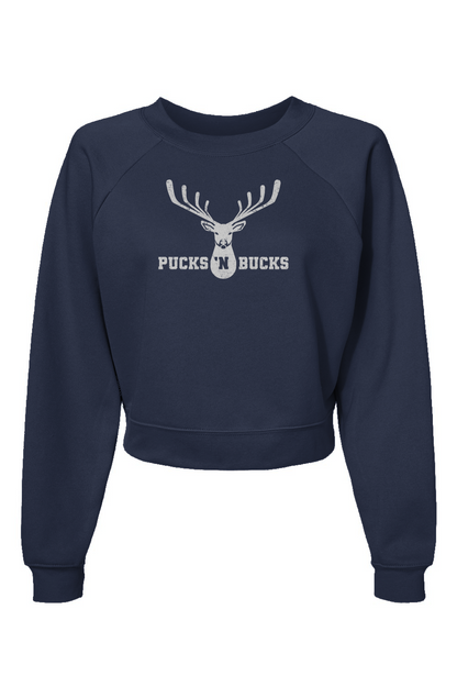 Raglan Rival Pucks N Bucks Crest Pullover Navy Blue | Barn Garb Hockey Threads