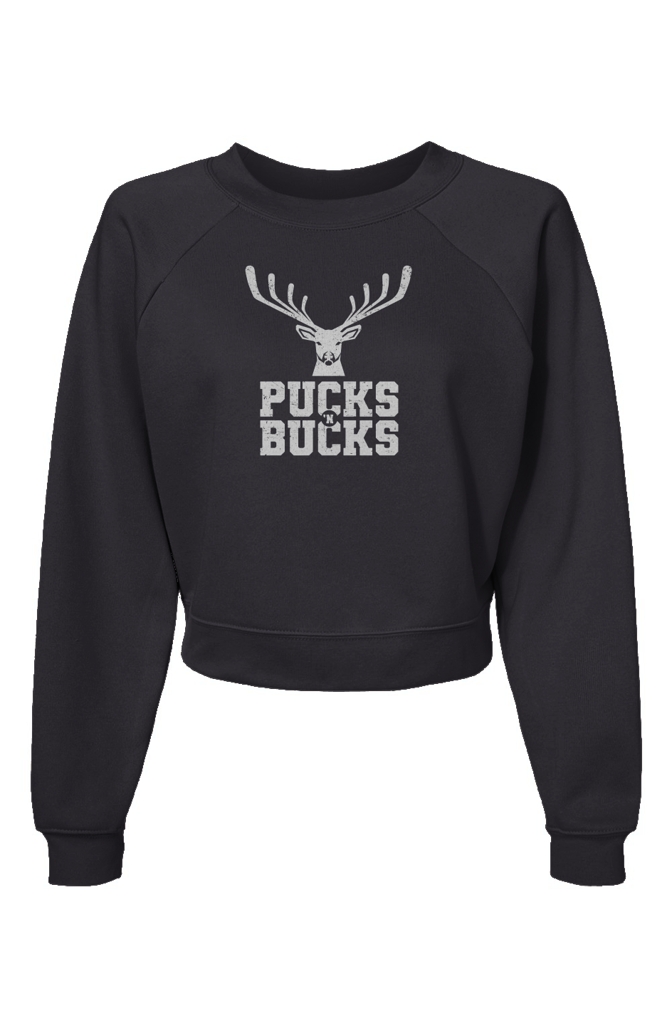 Raglan Rival Pucks N Bucks Pullover Charcoal | Barn Garb Hockey Threads