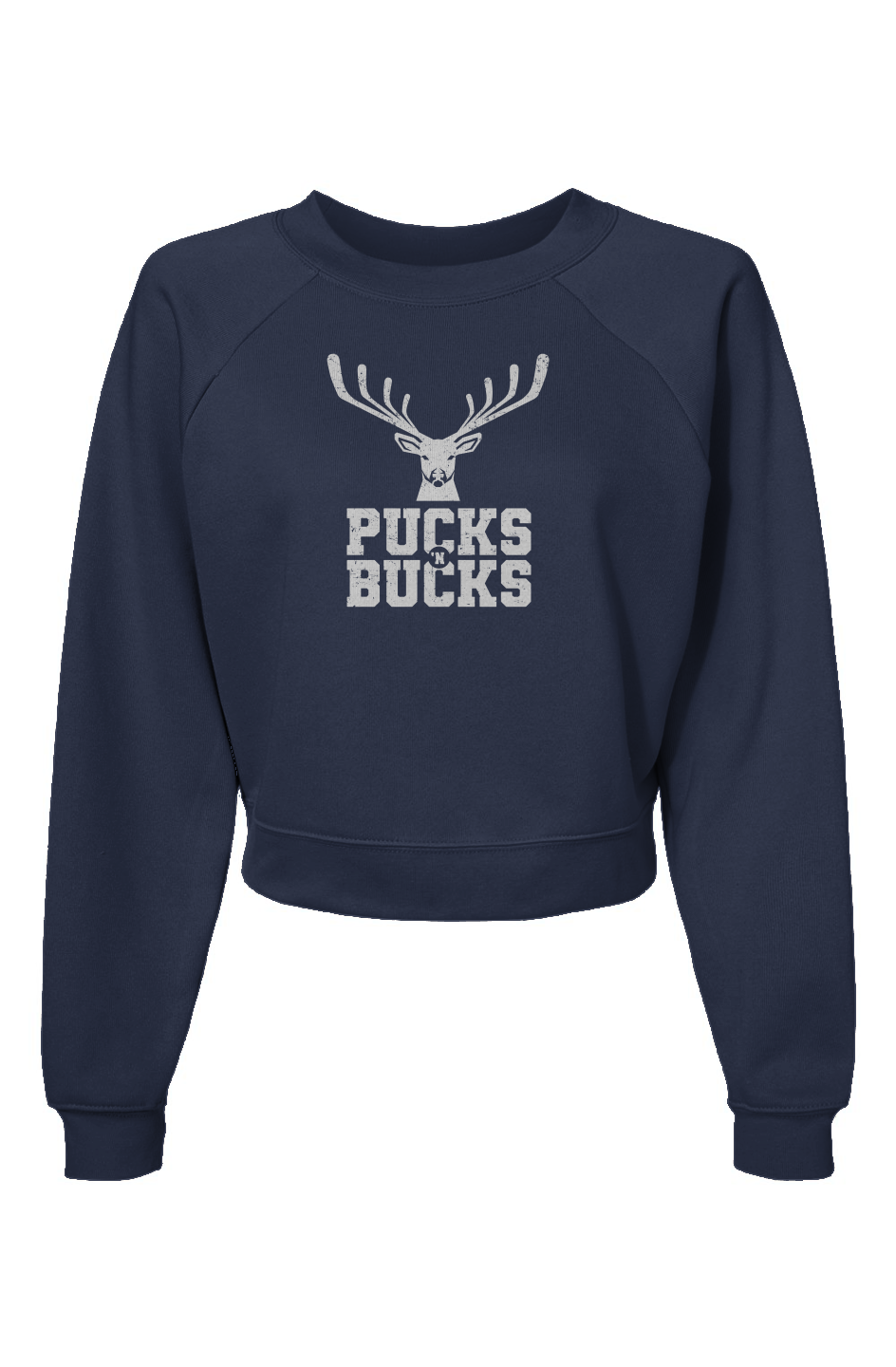 Raglan Rival Pucks N Bucks Pullover Navy Blue | Barn Garb Hockey Threads