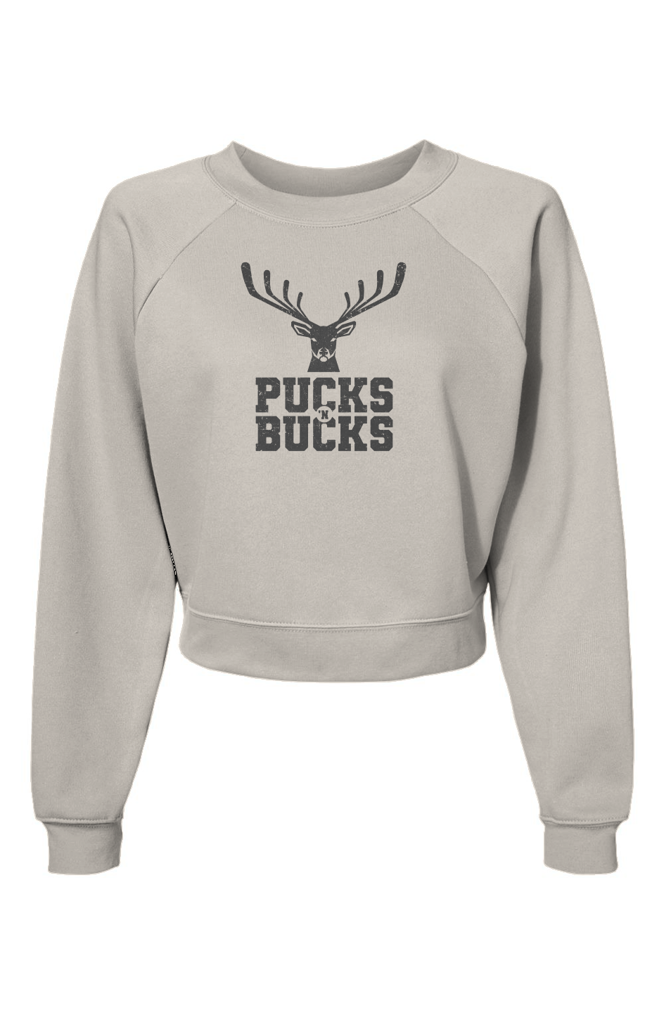 Raglan Rival Pucks N Bucks Pullover Vintage White | Barn Garb Hockey Threads