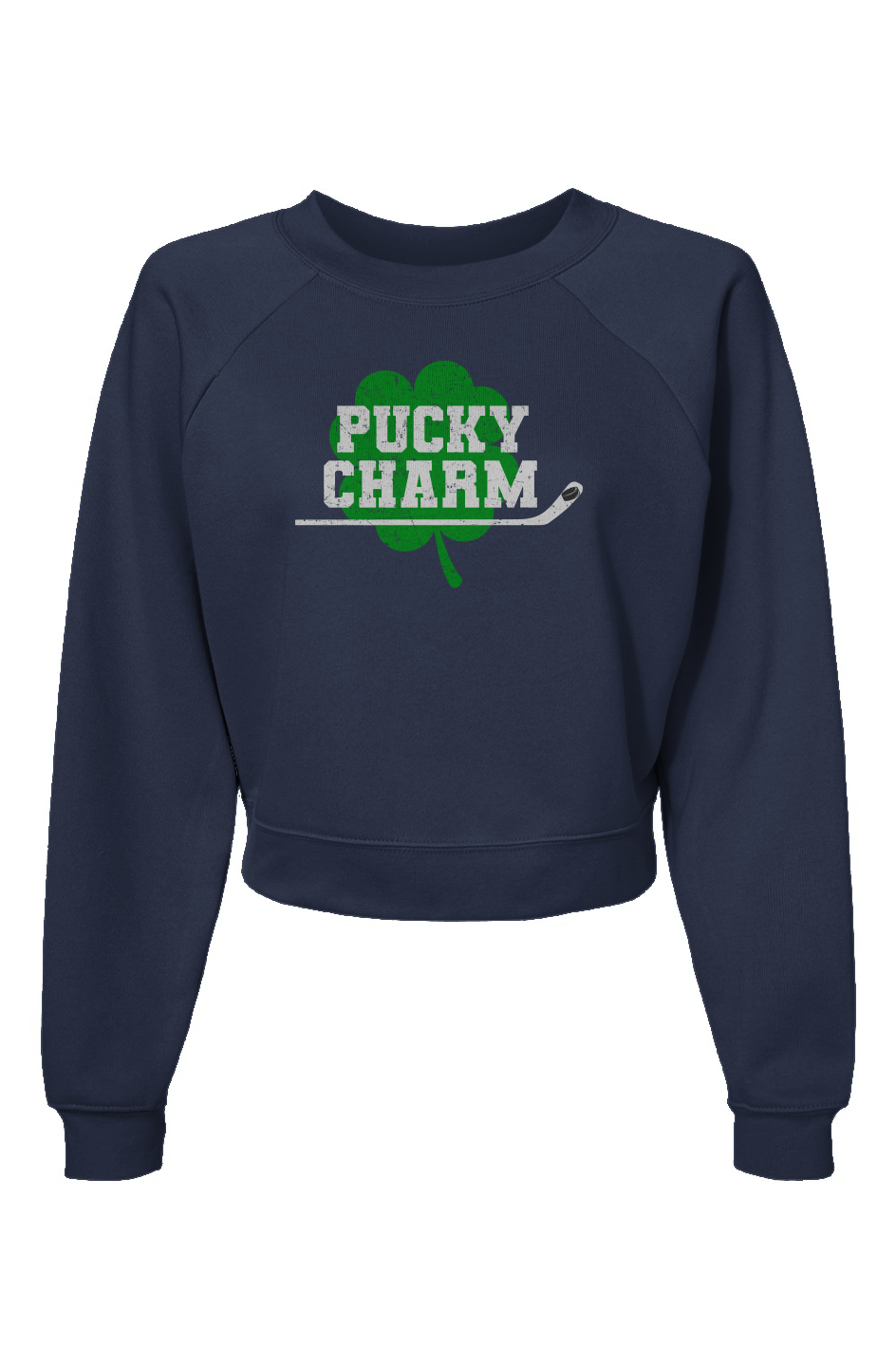 Raglan Rival Pucky Charm Pullover Navy Blue | Barn Garb Hockey Threads
