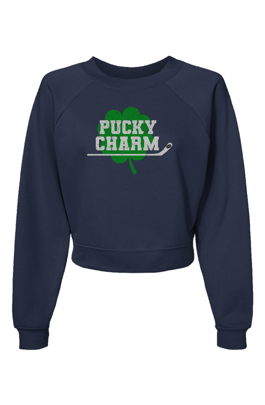 Raglan Rival Pucky Charm Pullover Navy Blue | Barn Garb Hockey Threads