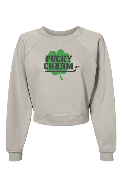 Raglan Rival Pucky Charm Pullover Vintage White | Barn Garb Hockey Threads
