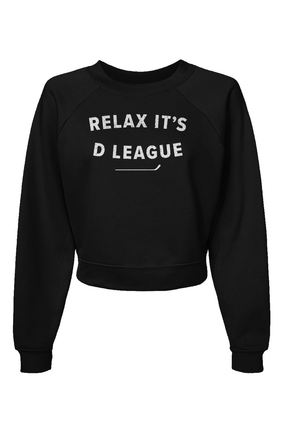 Raglan Rival Relax it's D League Pullover Black | Barn Garb Hockey Threads