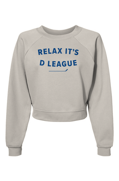 Raglan Rival Relax it's D League Pullover Vintage White | Barn Garb Hockey Threads