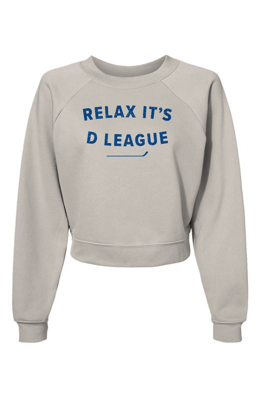 Raglan Rival Relax it's D League Pullover Vintage White | Barn Garb Hockey Threads