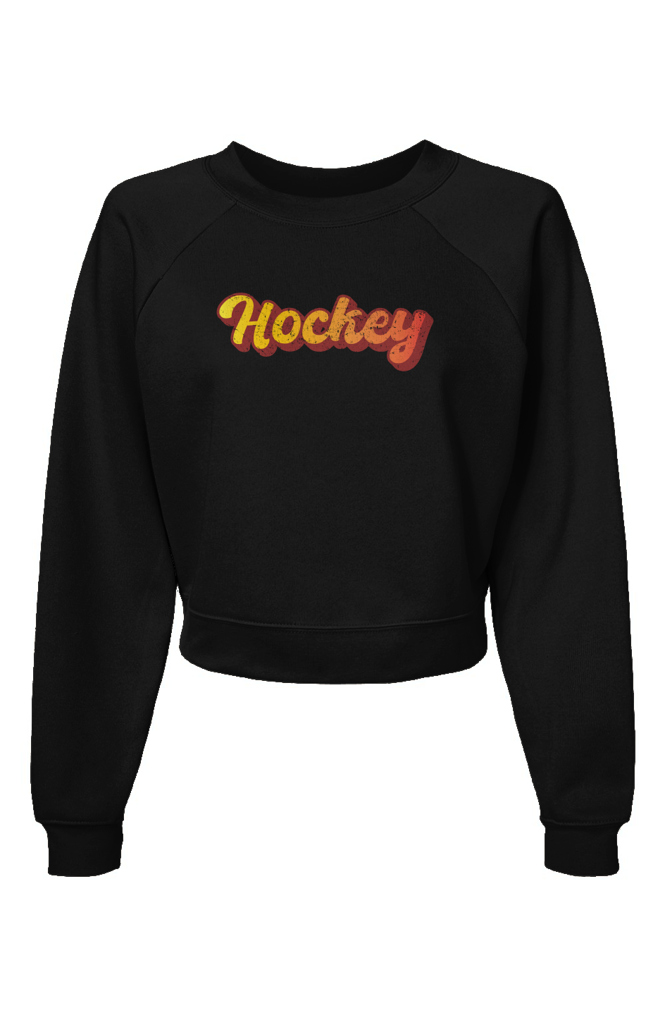 Raglan Rival Retro Hockey Pullover Black | Barn Garb Hockey Threads