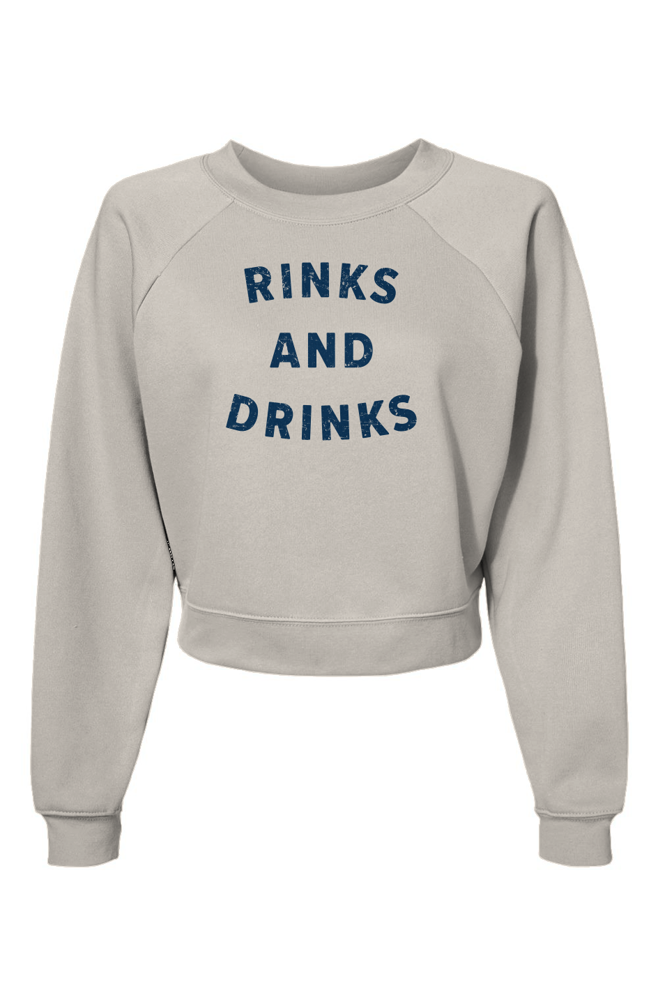 Raglan Rival Rinks and Drinks Pullover Vintage White | Barn Garb Hockey Threads