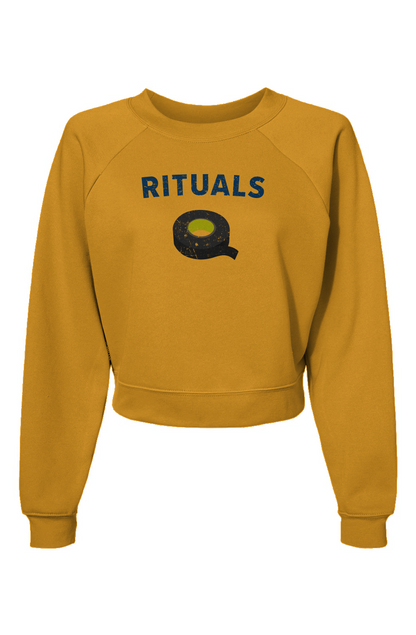 Raglan Rival Rituals Black Tape Pullover Heather Mustard | Barn Garb Hockey Threads