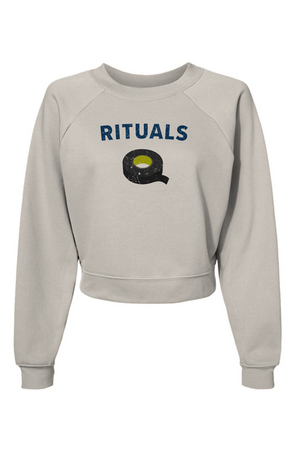 Raglan Rival Rituals Black Tape Pullover Vintage White | Barn Garb Hockey Threads