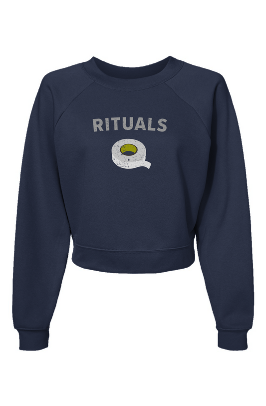 Raglan Rival Rituals White Tape Pullover Navy Blue | Barn Garb Hockey Threads