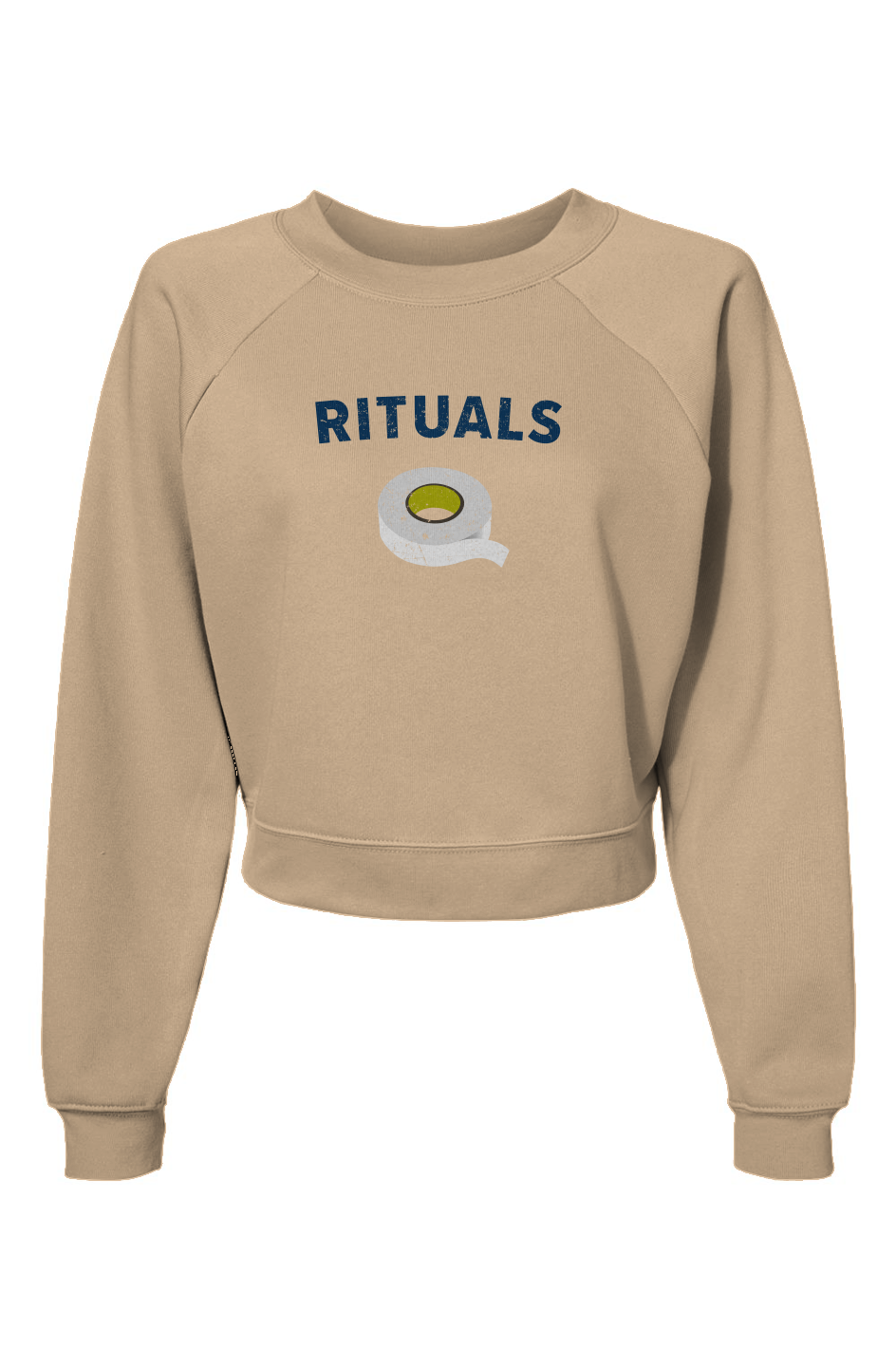 Raglan Rival Rituals White Tape Pullover Sand | Barn Garb Hockey Threads
